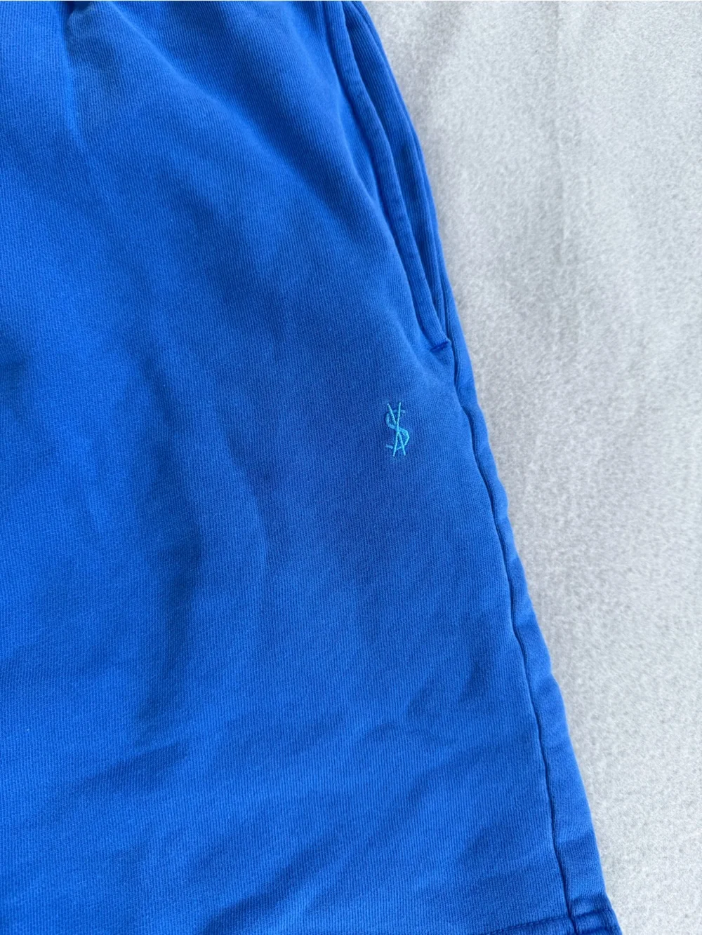 KSUBI 4 X 4 Trak Shorts Fleece Sz Large  7” In Royal Blue Pockets Logo